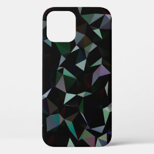 Donkerzwart driehoeksmozaïekpatroon. Geometrische Case-Mate iPhone Case