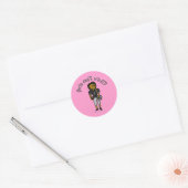 Donkerzwart Football Ronde Sticker (Envelop)