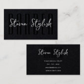 Donkerzwart kapper visitekaartje (Voorkant / Achterkant)