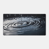Donkerzwart nat water druppelt reflecties bureaumat (Voorkant)