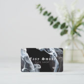 Donkerzwart Rook Vape Shop Visitekaartje (Staand voorkant)