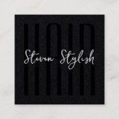 Donkerzwart vet vierkant visitekaartje (Voorkant)