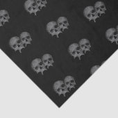 Donkerzwarte gothische schedel Halloween Costume P Tissuepapier (Detail)