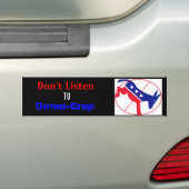 Donkey22, luister niet, Demo-Crap Bumpersticker (Op auto)
