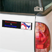 Donkey22, luister niet, Demo-Crap Bumpersticker (Op Truck)