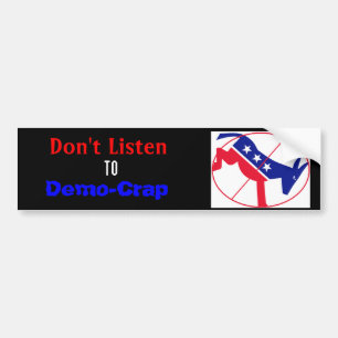 Donkey22, luister niet, Demo-Crap Bumpersticker