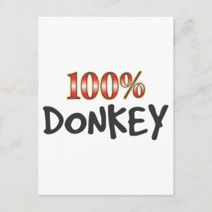 Donkey 100 procent briefkaart