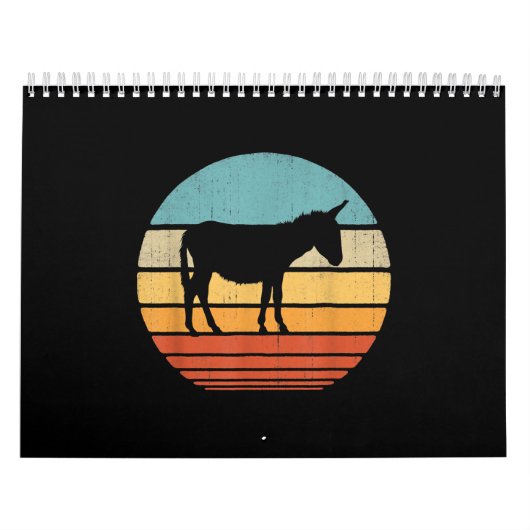 Donkey 60s 70s Gifts Farmer Mannen Women Boerderij Kalender (Hoes)