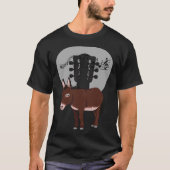 Donkey Acustic Guitar and Music Notes Powerful Ani T-shirt (Voorkant)