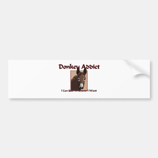 Donkey Addict Bumpersticker (Voorkant)