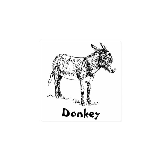 DONKEY ANIMAAL RUBBER STEMP RUBBERSTEMPEL (Afrduk)
