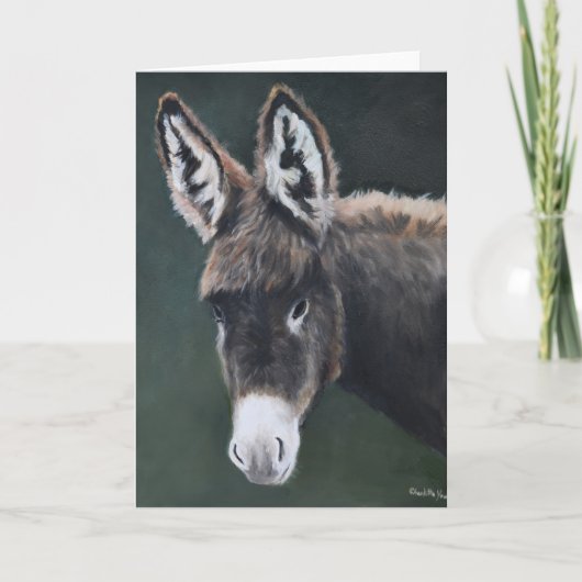 Donkey Animal Art Wenskaart Bedankkaart (Voorkant)