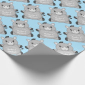 Donkey Baby shower Blue Cadeaupapier (Hoek)
