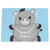 Donkey Baby shower Blue Groot Cadeauzakje (Voorkant)