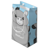 Donkey Baby shower Blue Klein Cadeauzakje (Achterkant Gekanteld)