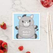 Donkey Baby shower Blue Servet (Insitu)