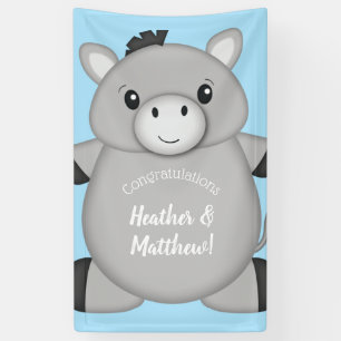 Donkey Baby shower Blue Spandoek