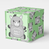 Donkey Baby shower Green Bedankdoosjes (Voorkant Zijde)