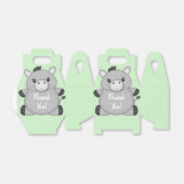 Donkey Baby shower Green Bedankdoosjes (Uitgevouwen)
