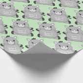 Donkey Baby shower Green Cadeaupapier (Hoek)