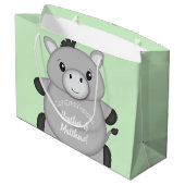 Donkey Baby shower Green Groot Cadeauzakje (Achterkant Gekanteld)