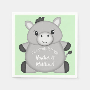Donkey Baby shower Green Servet