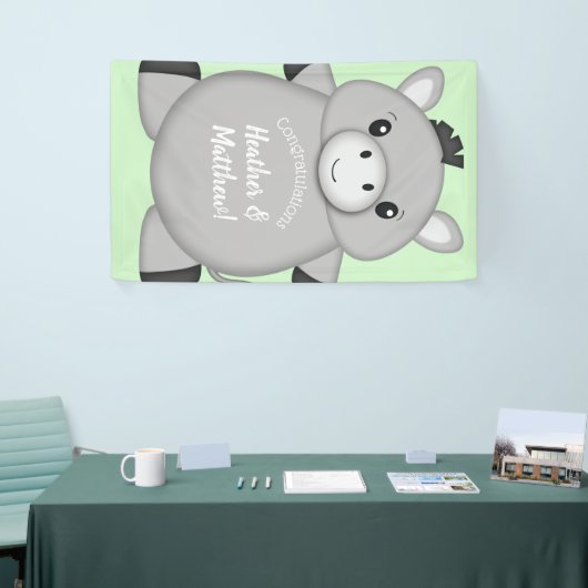 Donkey Baby shower Green Spandoek (Beurs)