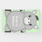 Donkey Baby shower Green Spandoek (Horizontaal)