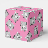 Donkey Baby shower Roze Bedankdoosjes (Achterkant)