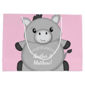 Donkey Baby shower Roze Groot Cadeauzakje (Achterkant)