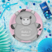 Donkey Baby shower Roze Papieren Bordje (Feest)