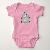 Donkey Baby shower Roze Romper (Voorkant)