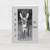 DONKEY BABY ZEGT DAT HIJ 'HAW' BIRTHDAAG VOOR U HE KAART (Voorkant)