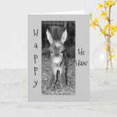 DONKEY BABY ZEGT DAT HIJ 'HAW' BIRTHDAAG VOOR U HE KAART (Gele Bloem)
