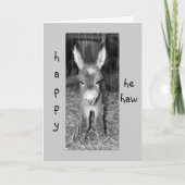 DONKEY BABY ZEGT HAPPY "HIJ HAW" BIRTHDAAG VOOR U KAART (Voorkant)