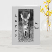 DONKEY BABY ZEGT HAPPY "HIJ HAW" BIRTHDAAG VOOR U KAART (Gele Bloem)