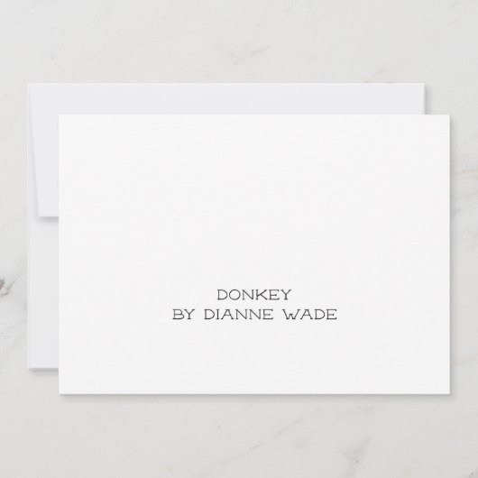 Donkey Bedankkaart (Achterkant)