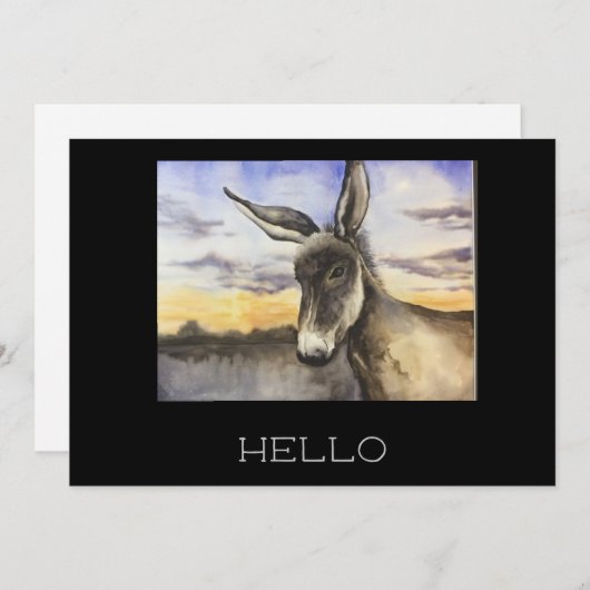 Donkey Bedankkaart (Voorkant / Achterkant)