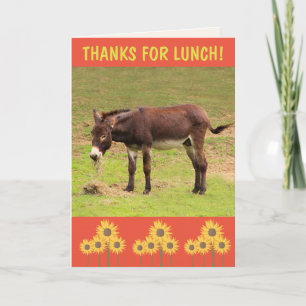 Donkey Bedankt voor Lunch Hartelijk dank Kaart