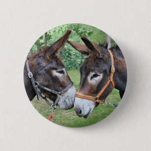 Donkey beste vrienden ronde button 5,7 cm