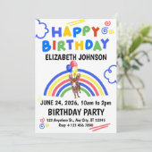 Donkey Birthday Invitation White Kaart (Staand voorkant)