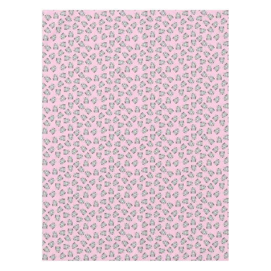 Donkey Birthday Party roze Tafelkleed (Voorkant)