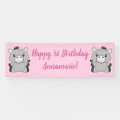 Donkey Birthday Party Spandoek (Horizontaal)