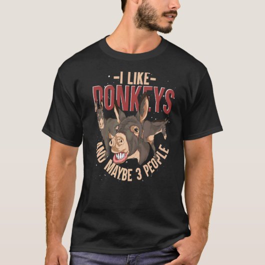 Donkey Boerderij Animal Farmer Donkey 1 T-shirt (Voorkant)