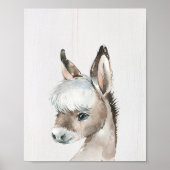 Donkey Boerderij Nursery Art Print (Voorkant)