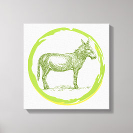  Donkey Canvas Afdruk