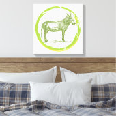  Donkey Canvas Afdruk (Insitu (Slaapkamer))