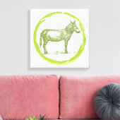  Donkey Canvas Afdruk (Insitu (Woonkamer))