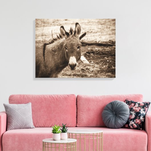 Donkey Canvas Afdruk (Insitu (Woonkamer))