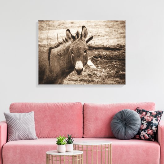 Donkey Canvas Afdruk (Insitu (Woonkamer))